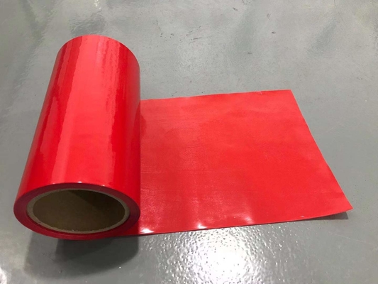 Trazador de líneas de liberación revestido del silicón del HDPE de la película de la liberación del HDPE del color rojo para las cintas de la espuma