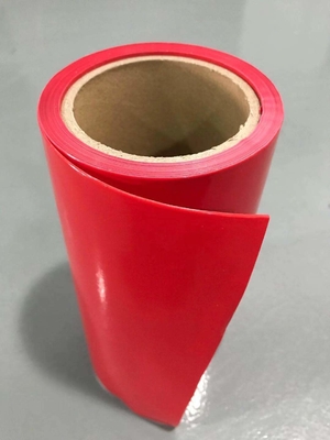 Trazador de líneas de liberación revestido del silicón del HDPE de la película de la liberación del HDPE del color rojo para las cintas de la espuma