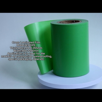 Película laminada cruzada resistente al calor de 110-140C Max.F≥250 N/50mm 200% alargamiento Durable