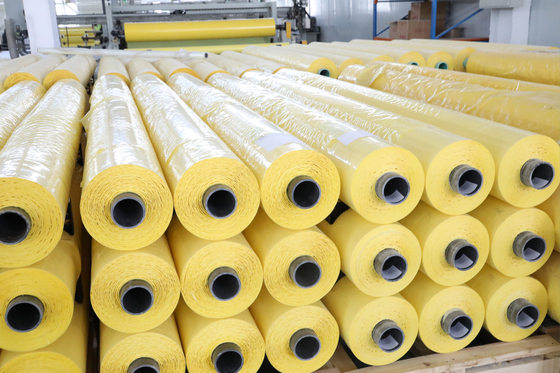 Película de envoltura de HDPE amarilla de 70 mm para recolector de algodón CP770