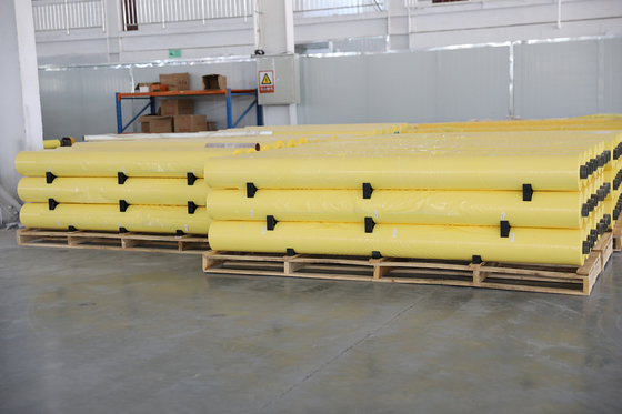 Película de envoltura de HDPE amarilla de 70 mm para recolector de algodón CP770