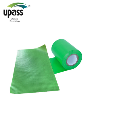 Película de HDPE de alta resistencia laminada de color verde cruzado antideslizante