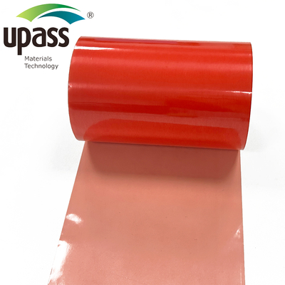 Película de liberación de MOPP roja de 100x55 cm de una sola cara, recubierta de silicona