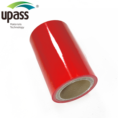 Película de liberación de MOPP roja de 100x55 cm de una sola cara, recubierta de silicona