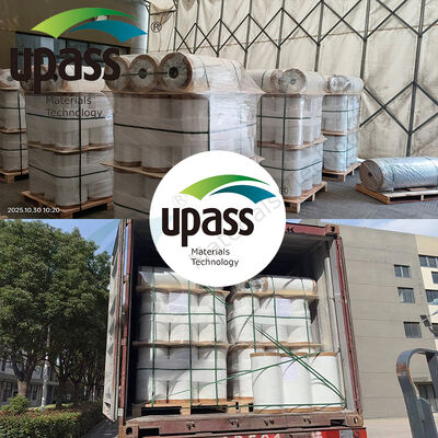 Material laminado de grado máquina, extra grueso, película de plástico de PE de 150 micras, poliéster metalizado VMPET, aluminio a prueba de humedad