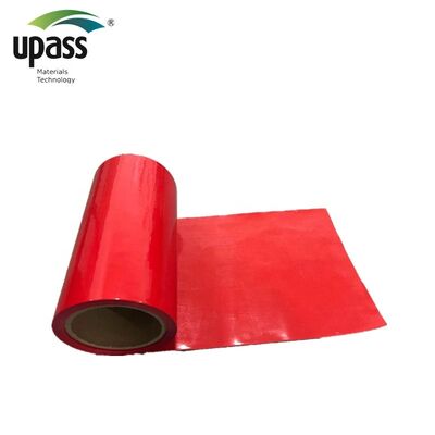 Película de liberación de HDPE con recubrimiento de silicona de doble cara DS de color rojo con curado UV para cintas de espuma