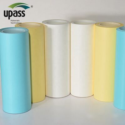 Papel de liberación de vidrio blanco azul amarillo europeo Jumbo Rolls 40gsm-60gsm Silicone recubierto de grasa resistente a la formación de revestimientos de plástico