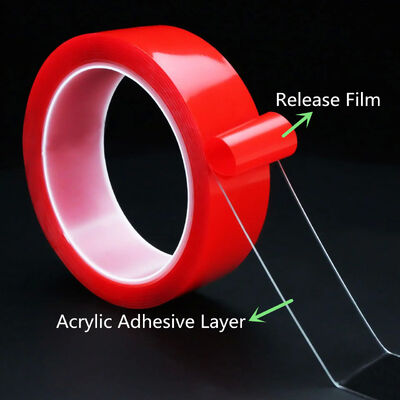 HDPE 0,15 mm de doble cara de silicona recubierta con curador UV para el autoadhesivo de cinta adhesiva de butilo adhesivo