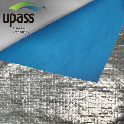 Tejido tejido a la venta personalizable con aislamiento térmico, impermeable y material de lámina de aluminio en la superficie, compuesto y recubierto de tejido de PP