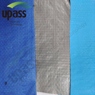 Tejido tejido a la venta personalizable con aislamiento térmico, impermeable y material de lámina de aluminio en la superficie, compuesto y recubierto de tejido de PP