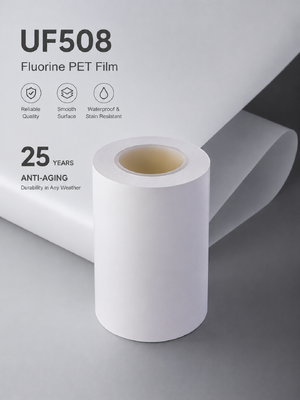Película resistente a la intemperie de película de PET de flúor antienvejecimiento UF508 para membrana impermeable